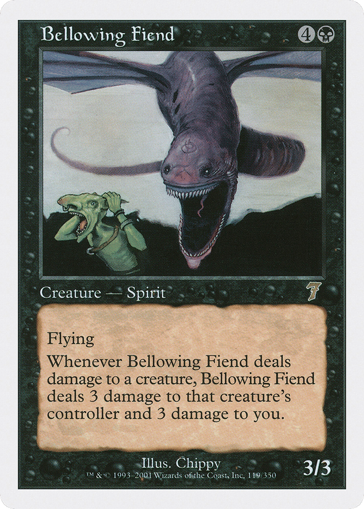 Bellowing Fiend — Seventh Edition — Magic: The Gathering