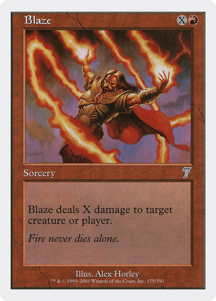 Blaze — Seventh Edition — Magic: The Gathering