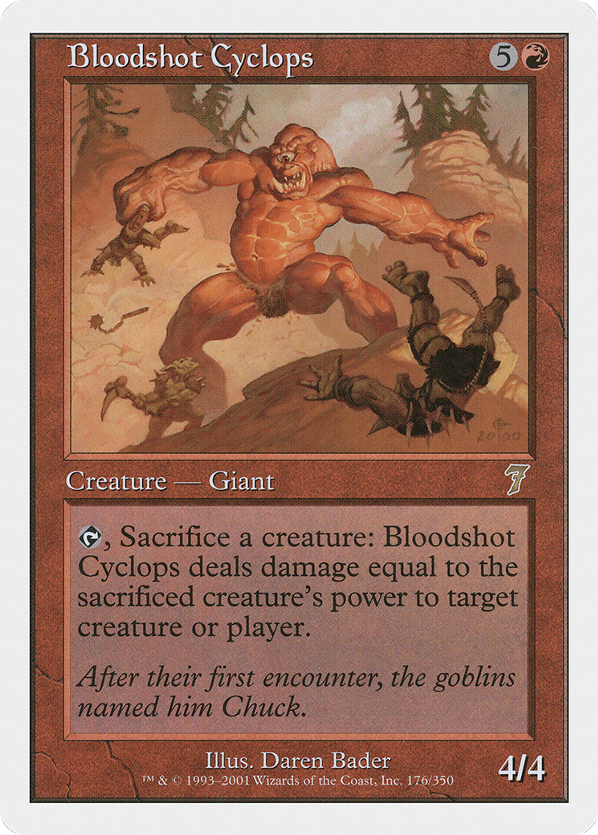 Bloodshot Cyclops — Seventh Edition — Magic: The Gathering