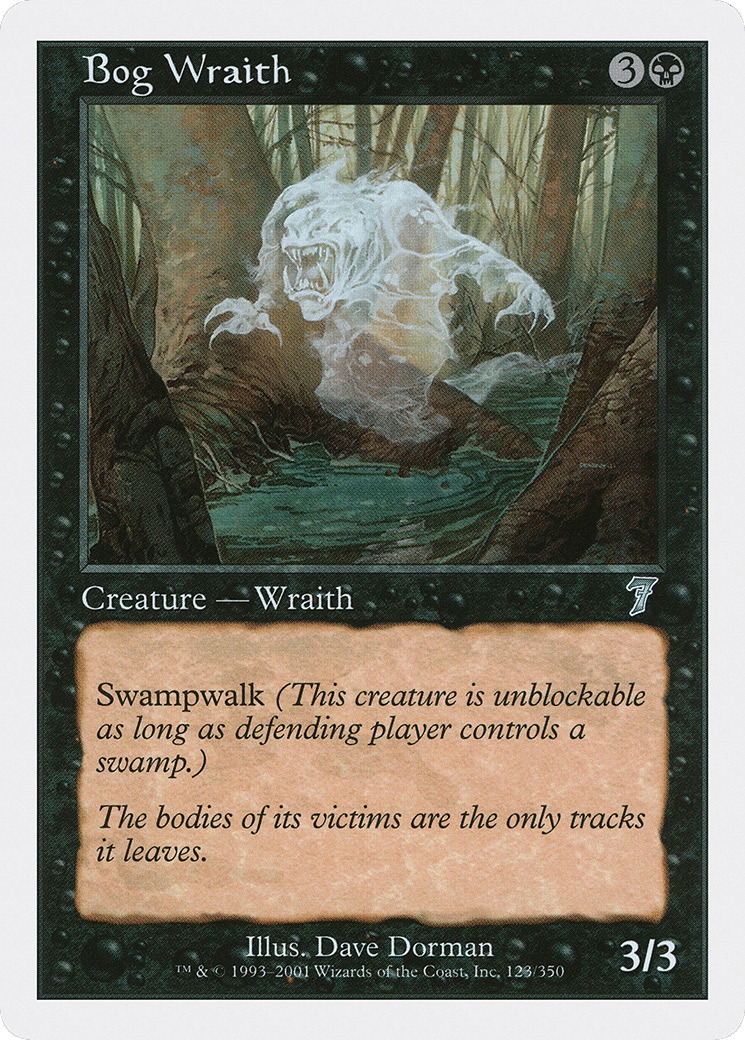 Bog Wraith — Seventh Edition — Magic: The Gathering