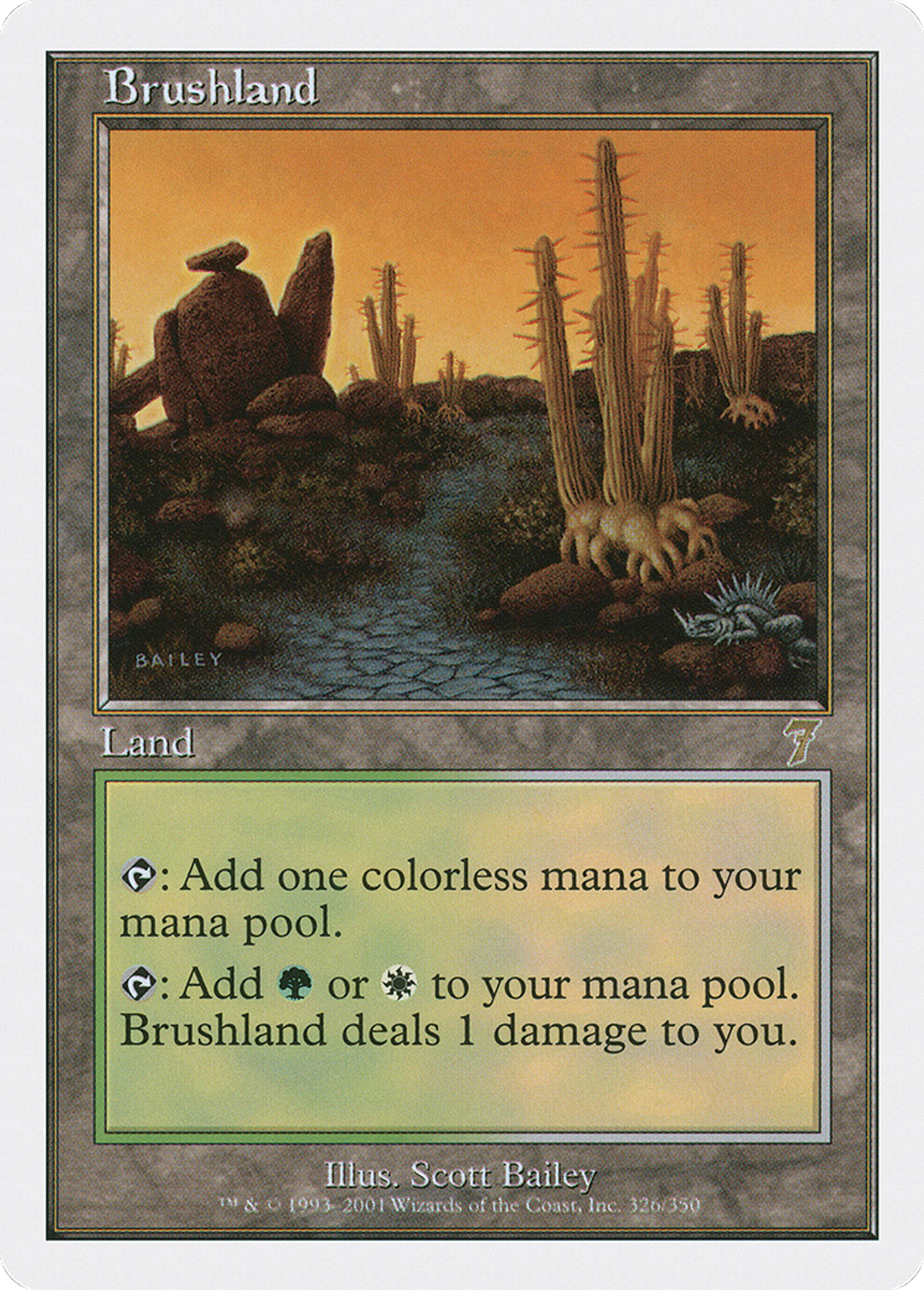 Brushland — Seventh Edition — Magic: The Gathering