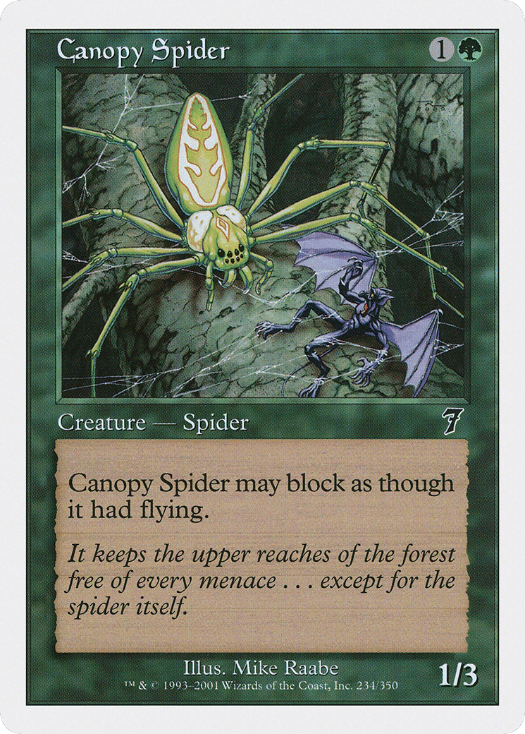 Canopy Spider — Seventh Edition — Magic: The Gathering