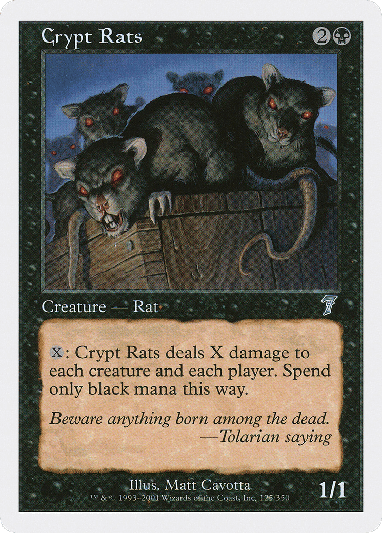 Crypt Rats — Seventh Edition — Magic: The Gathering