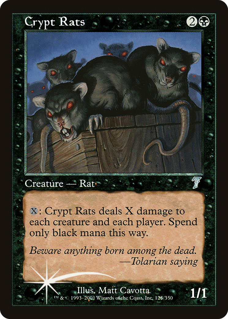Crypt Rats — Seventh Edition — Magic: The Gathering