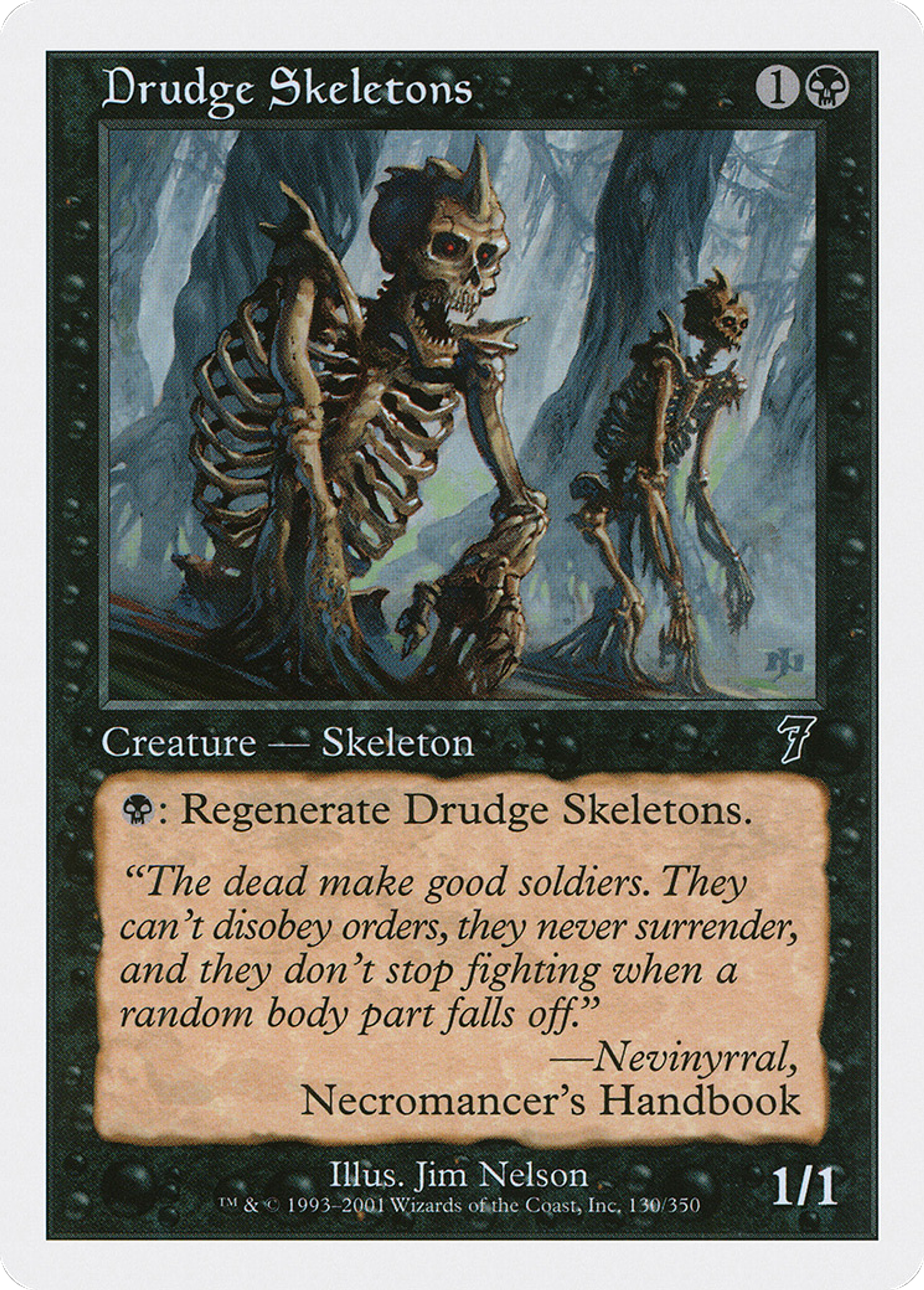 Squelettes serviles — Seventh Edition — Magic: The Gathering