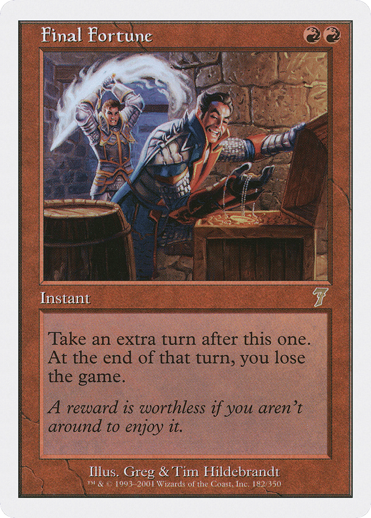 Final Fortune — Seventh Edition — Magic: The Gathering