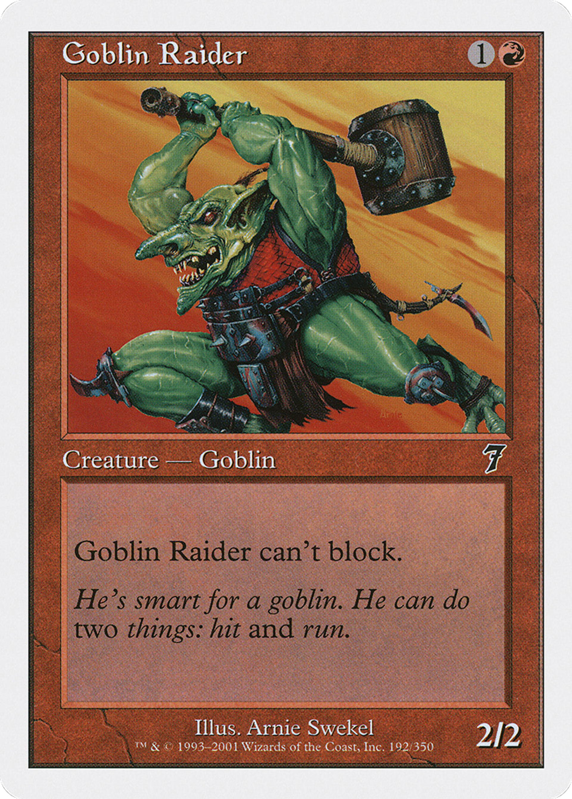 Goblin Raider — Seventh Edition — Magic: The Gathering