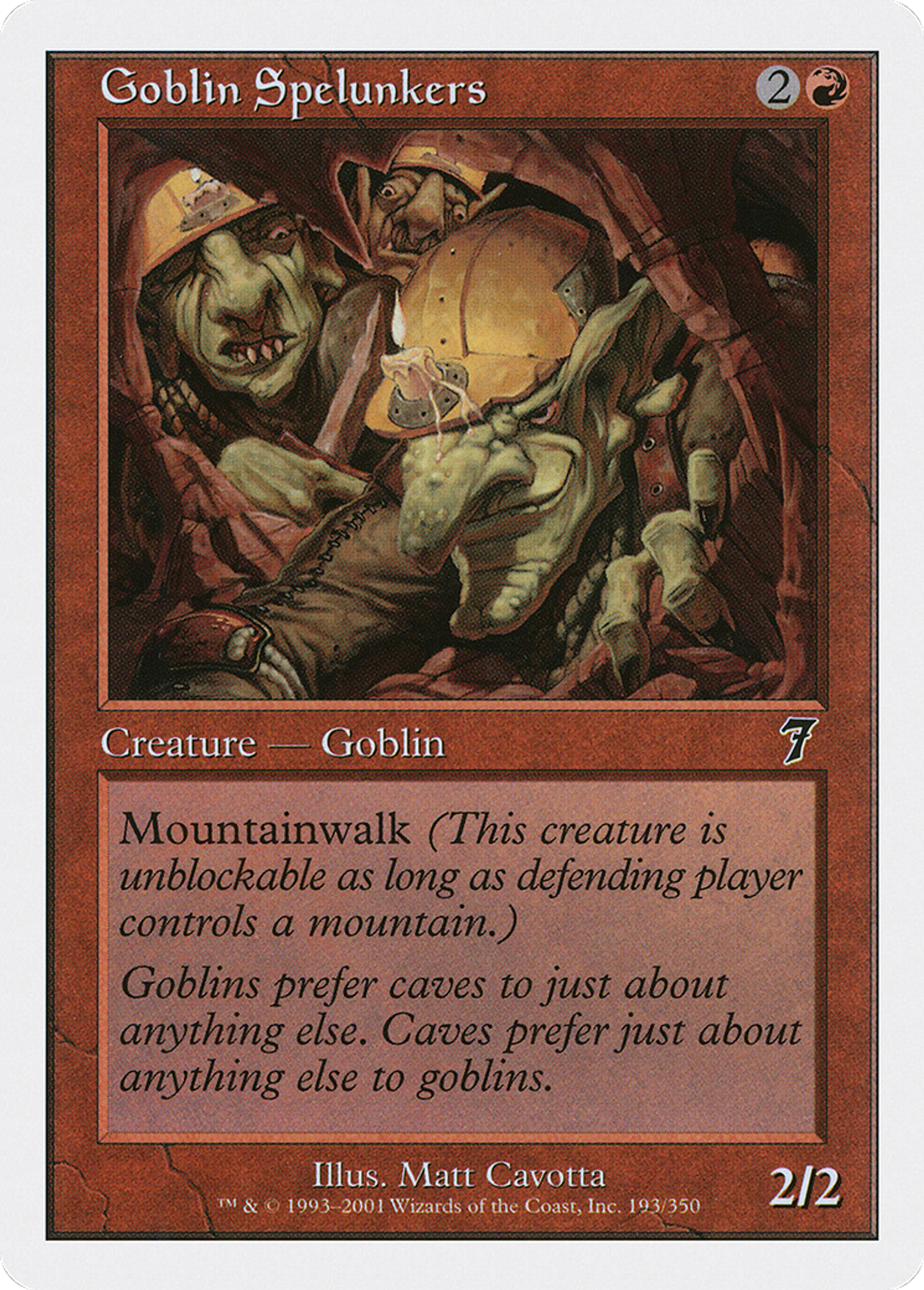 Goblin Spelunkers — Seventh Edition — Magic: The Gathering