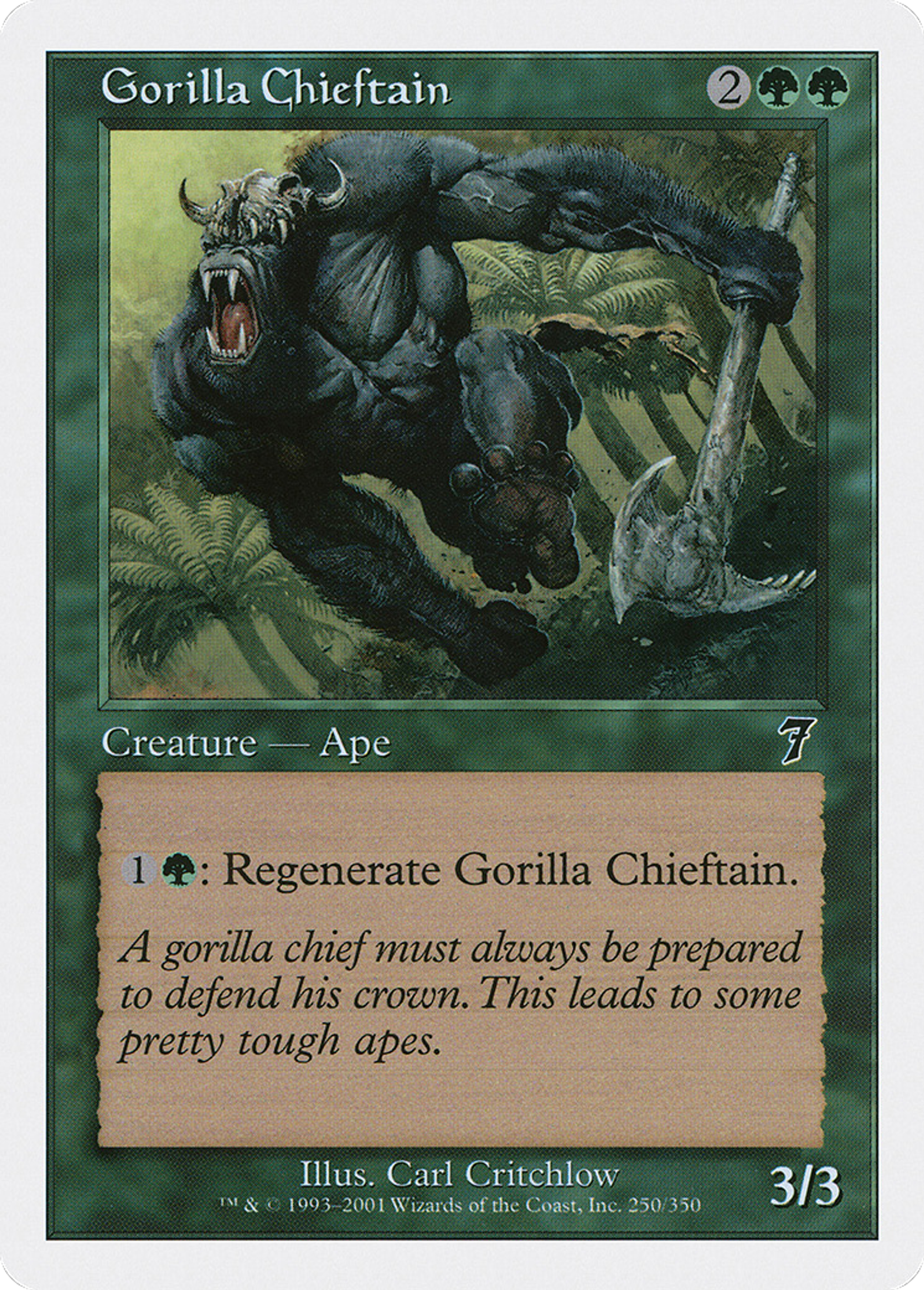 Chef de clan gorille — Seventh Edition — Magic: The Gathering