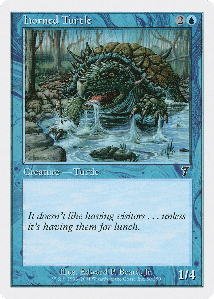Horned Turtle — Seventh Edition — Magic: The Gathering