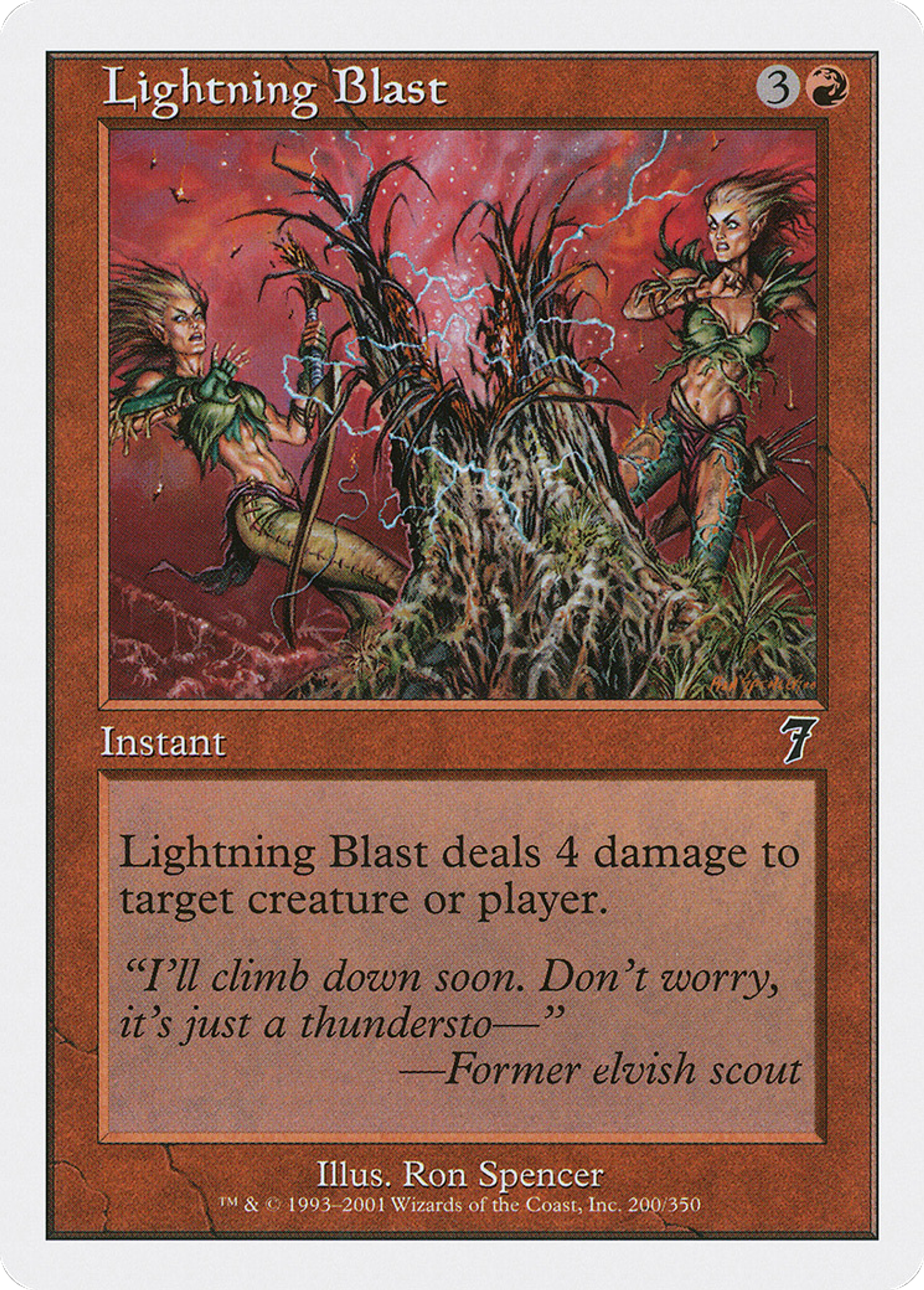 Lightning Blast — Seventh Edition — Magic: The Gathering