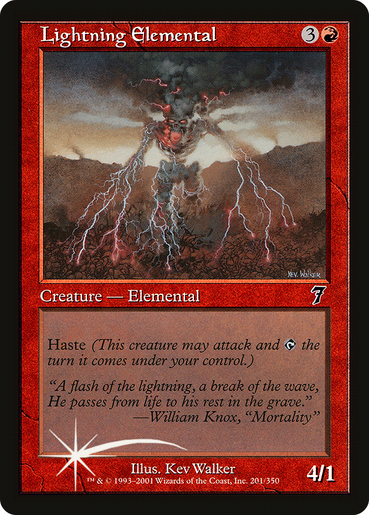 Lightning Elemental — Seventh Edition — Magic: The Gathering