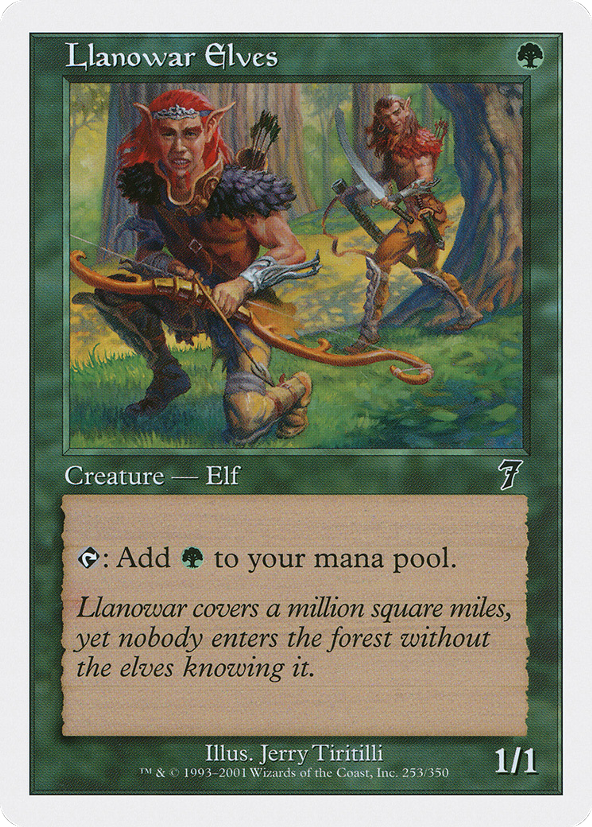 Llanowar Elves — Seventh Edition — Magic: The Gathering
