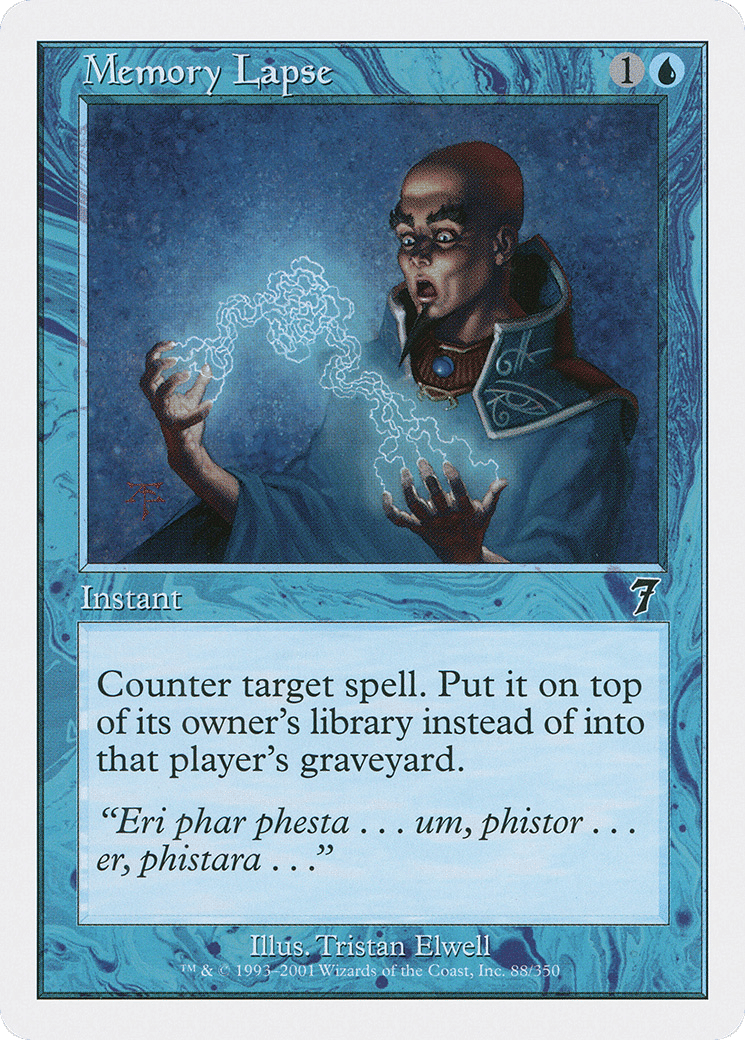Memory Lapse — Seventh Edition — Magic: The Gathering