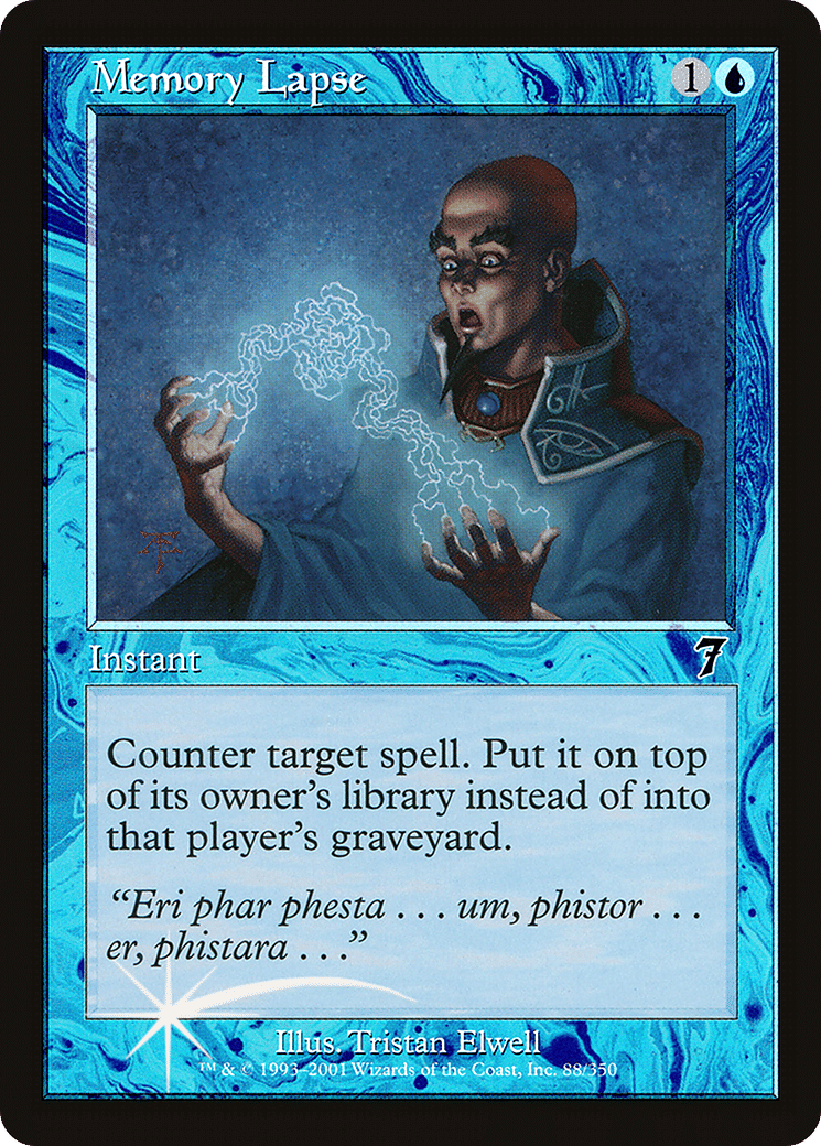 Memory Lapse — Seventh Edition — Magic: The Gathering