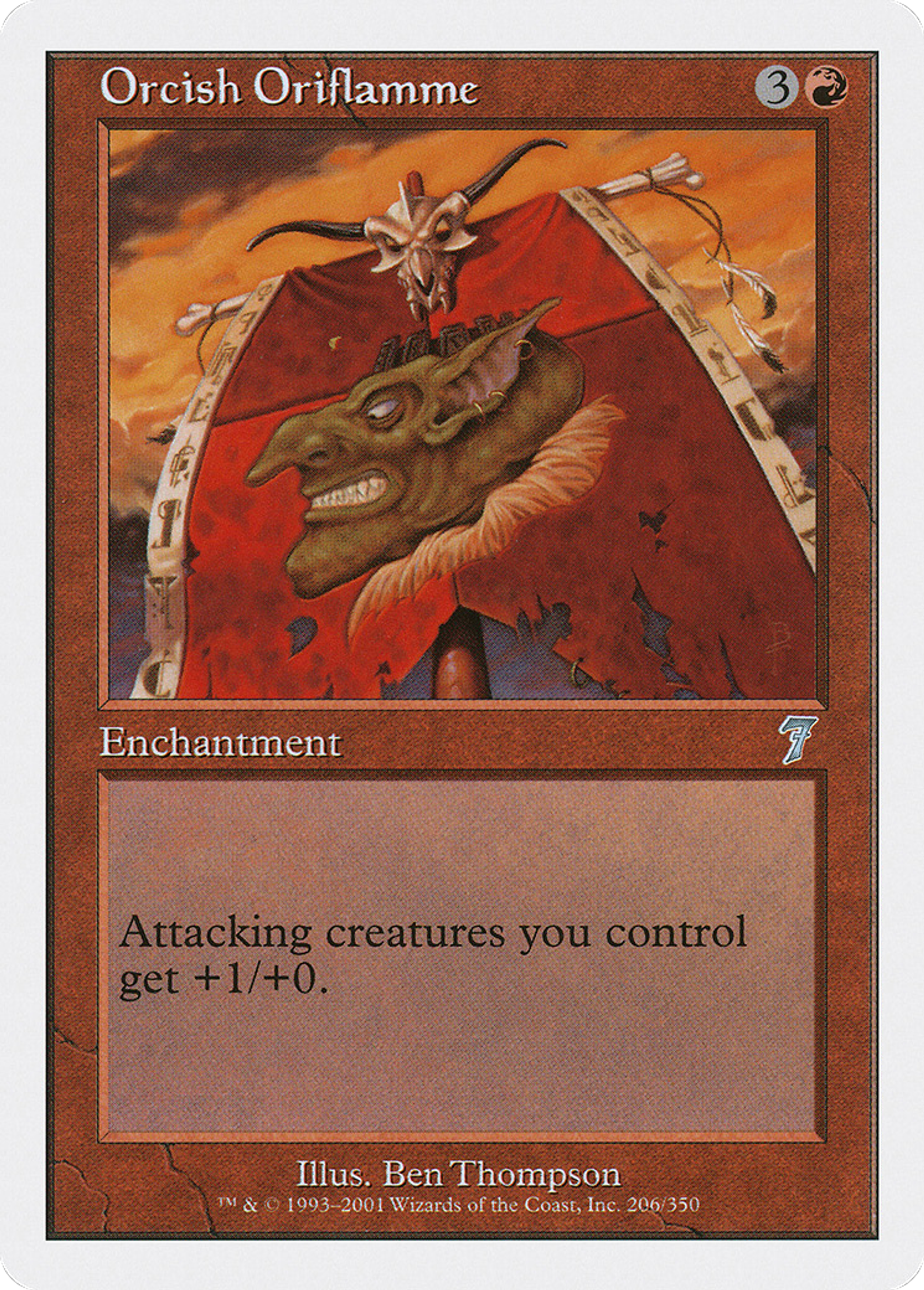 Oriflamme orque — Seventh Edition — Magic: The Gathering