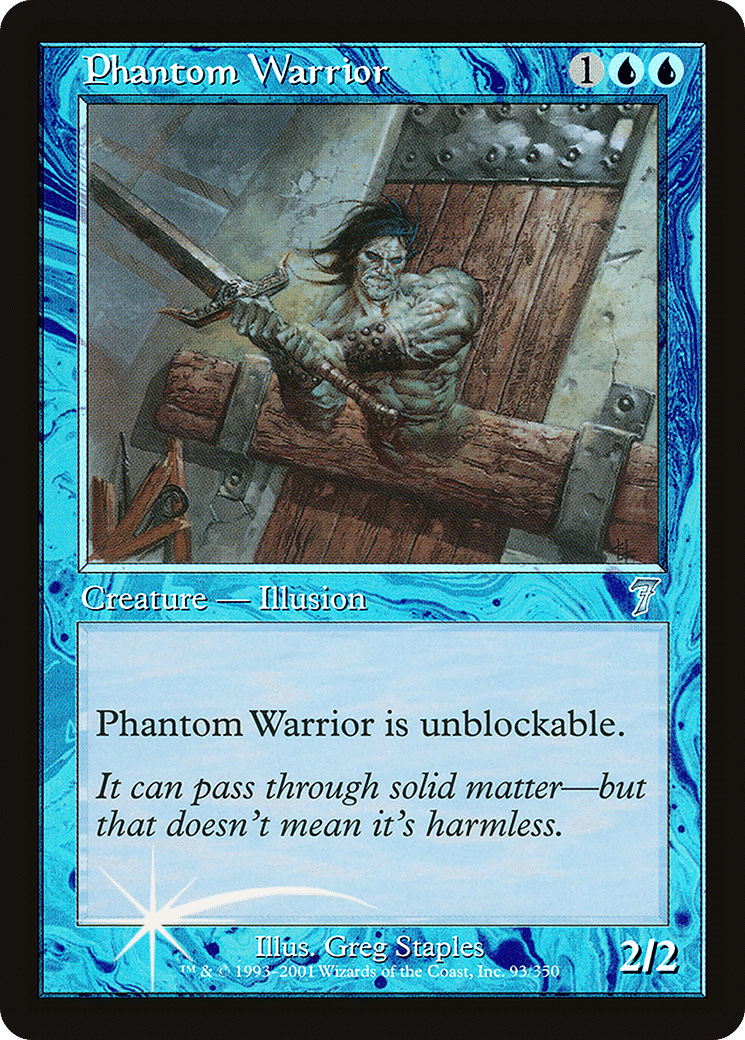 Phantom Warrior — Seventh Edition — Magic: The Gathering