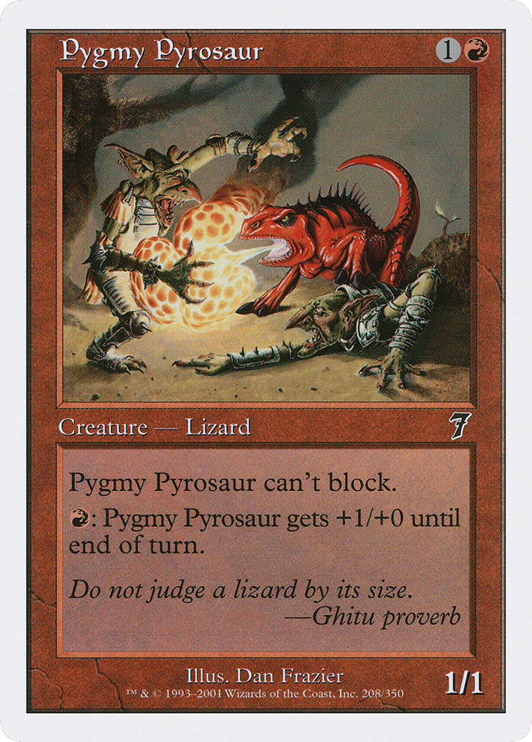 Pygmy Pyrosaur — Seventh Edition — Magic: The Gathering