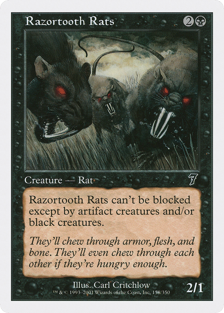 Razortooth Rats — Seventh Edition — Magic: The Gathering
