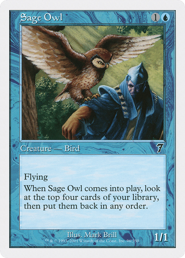 Sage Owl — Seventh Edition — Magic: The Gathering