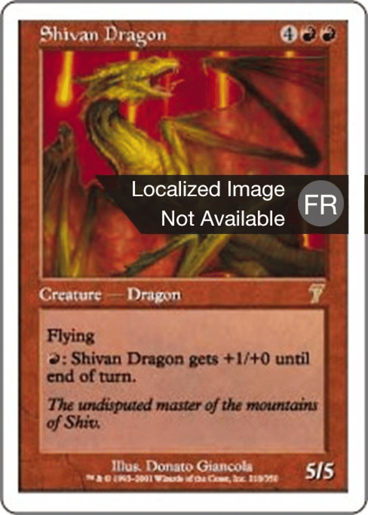Dragon shivân — Seventh Edition — Magic: The Gathering