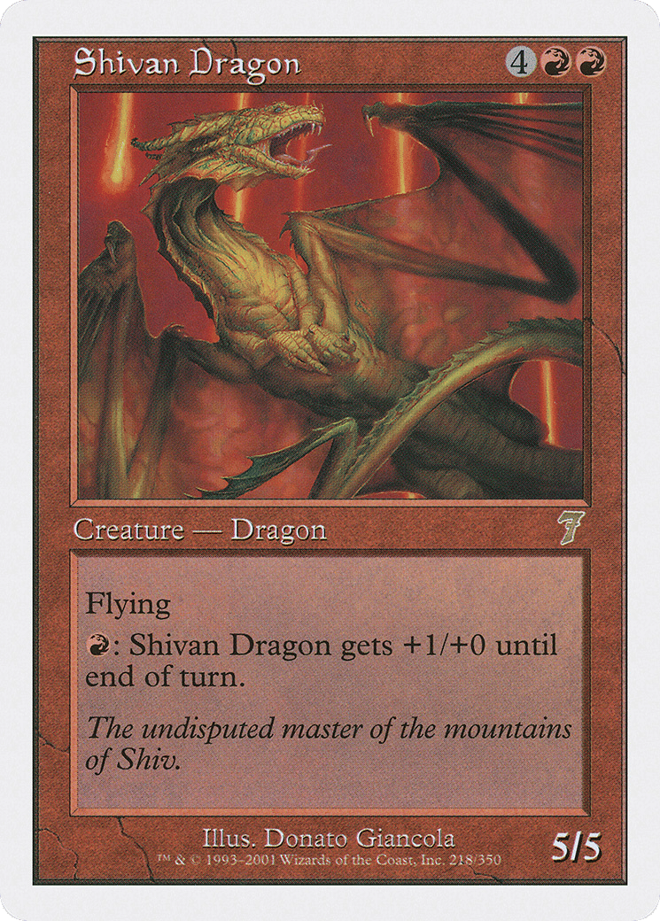 Shivan Dragon — Seventh Edition — Magic: The Gathering