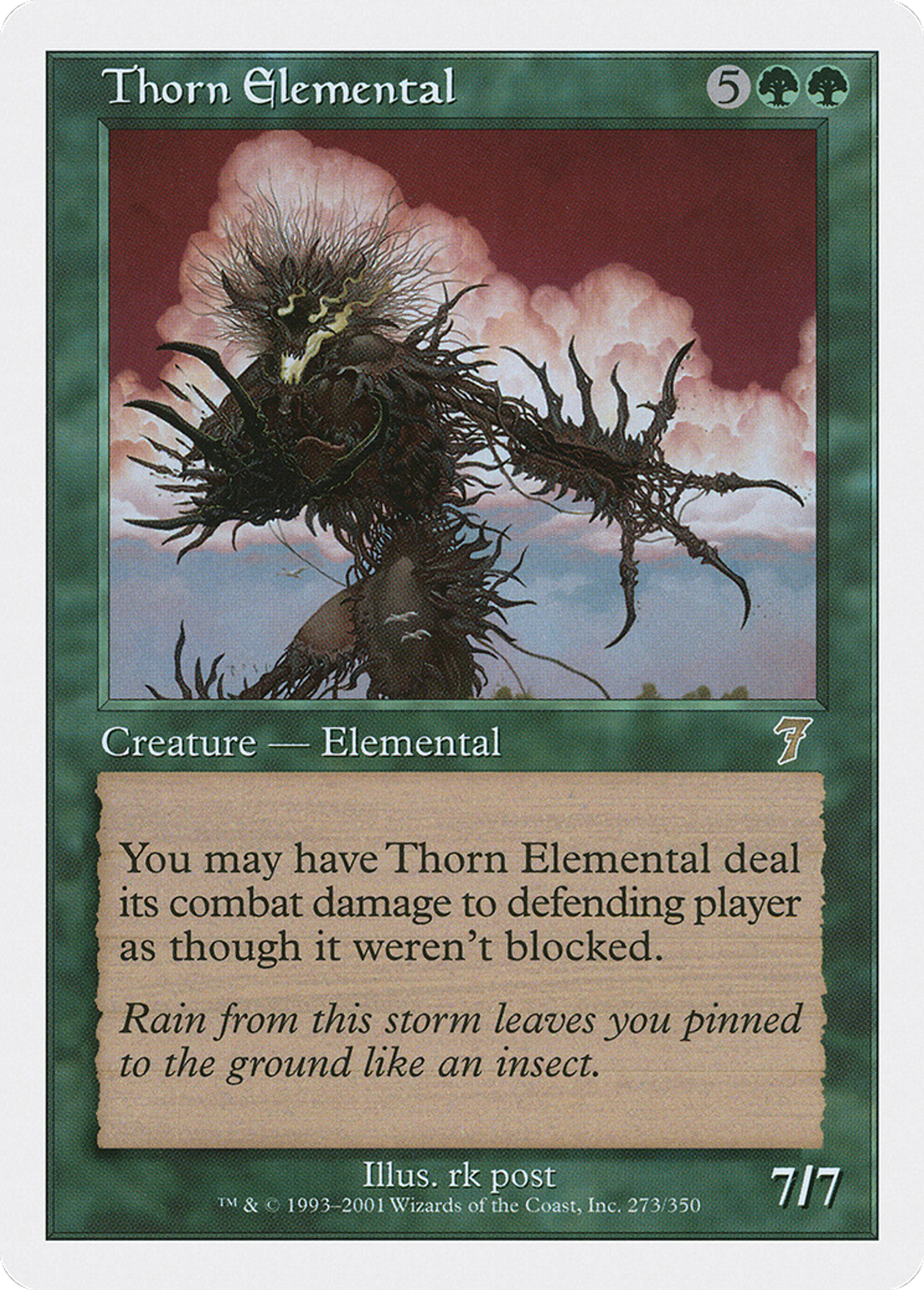 Thorn Elemental — Seventh Edition — Magic: The Gathering