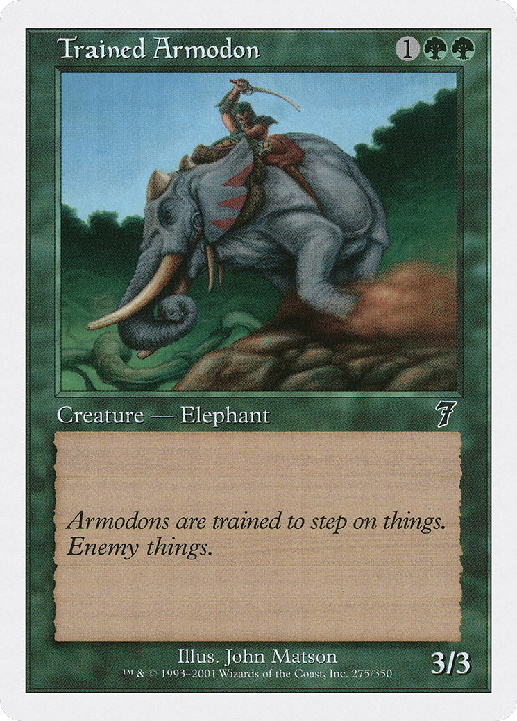 Trained Armodon — Seventh Edition — Magic: The Gathering