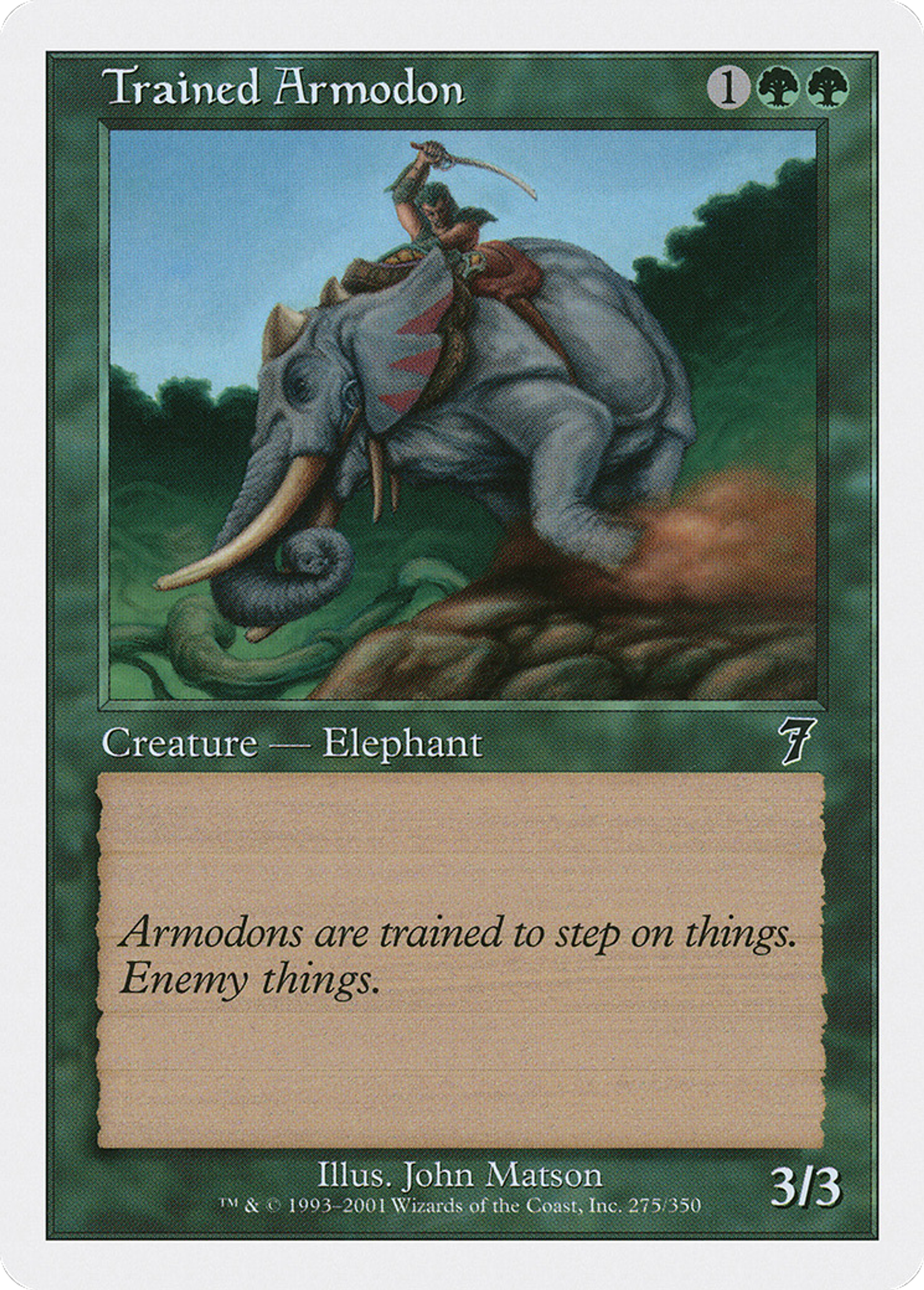 Trained Armodon — Seventh Edition — Magic: The Gathering