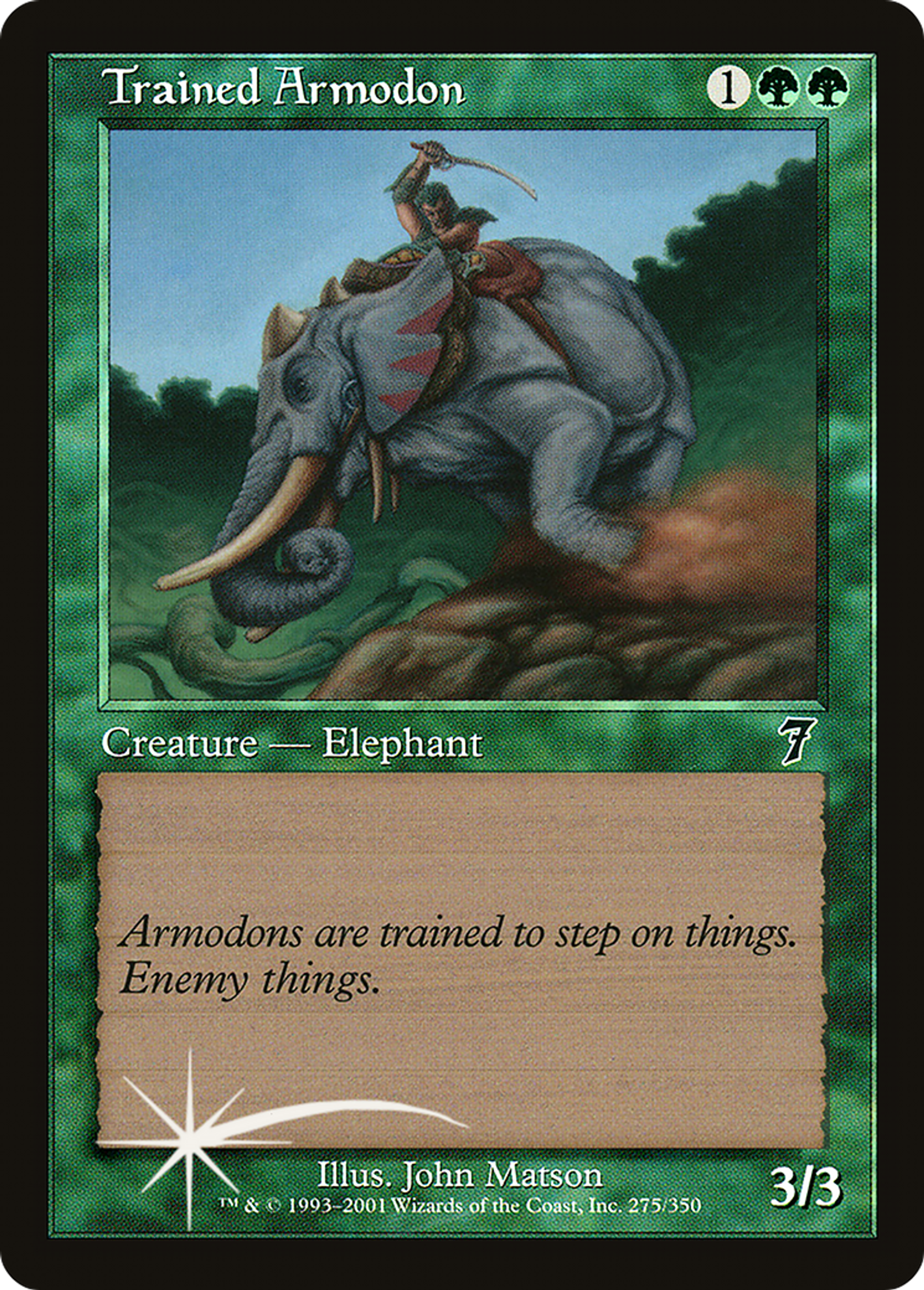 Trained Armodon — Seventh Edition — Magic: The Gathering
