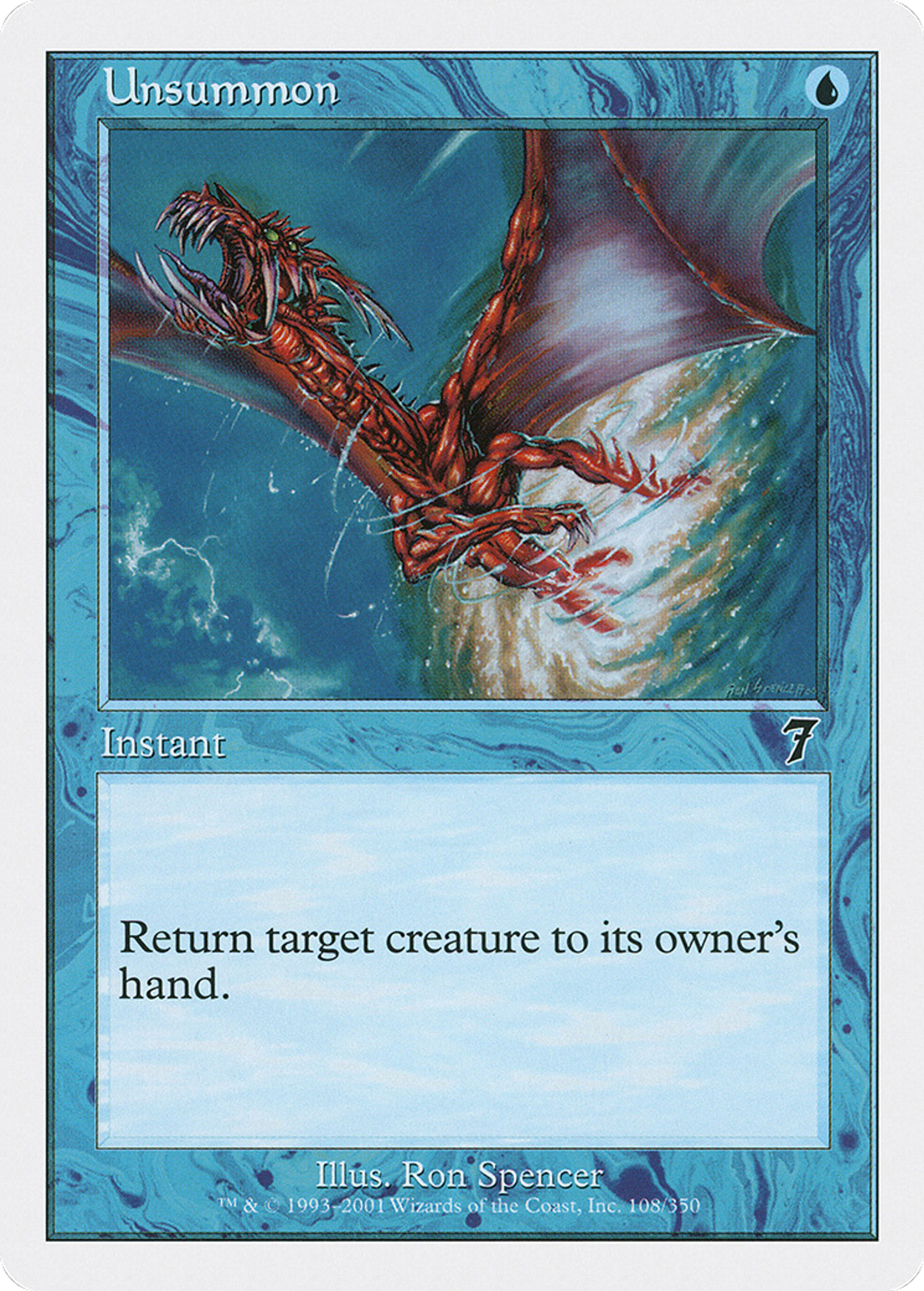 Unsummon — Seventh Edition — Magic: The Gathering