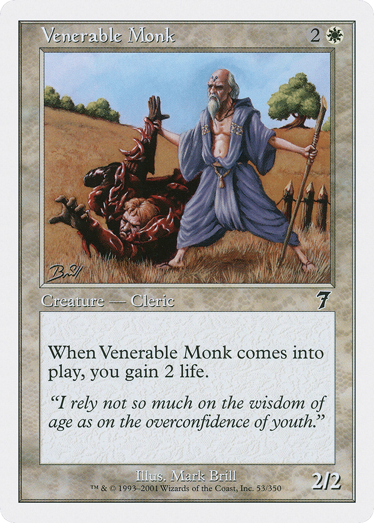 Venerable Monk — Seventh Edition — Magic: The Gathering
