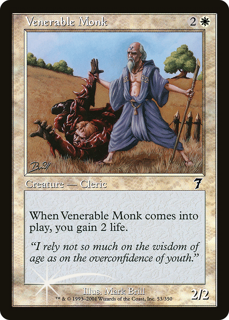 Venerable Monk — Seventh Edition — Magic: The Gathering