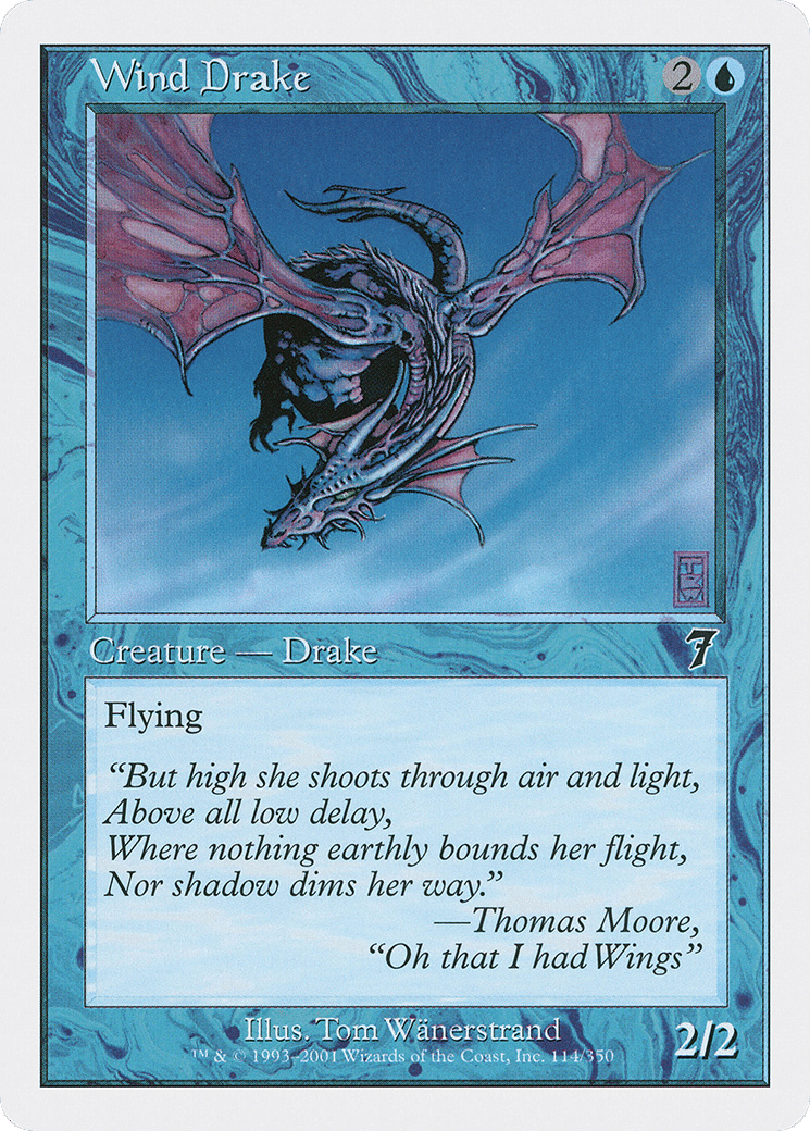 Wind Drake — Seventh Edition — Magic: The Gathering