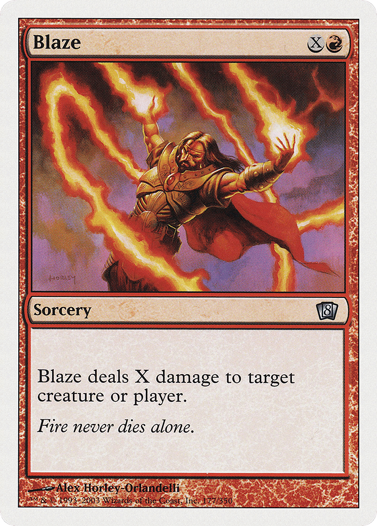 Blaze — Eighth Edition — Magic: The Gathering