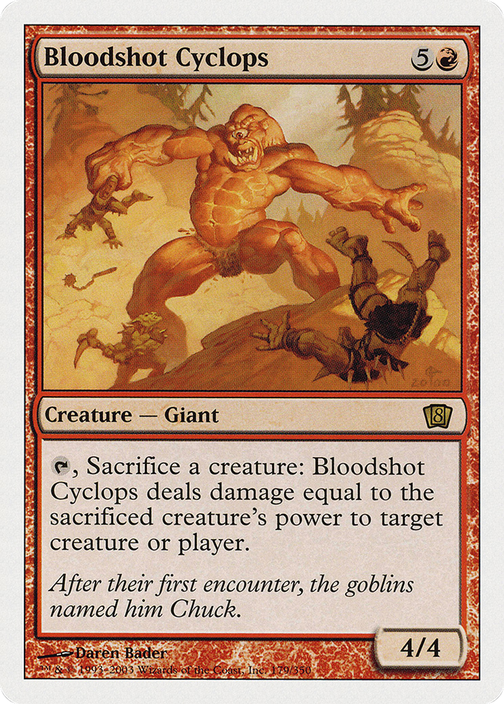 Bloodshot Cyclops — Eighth Edition — Magic: The Gathering