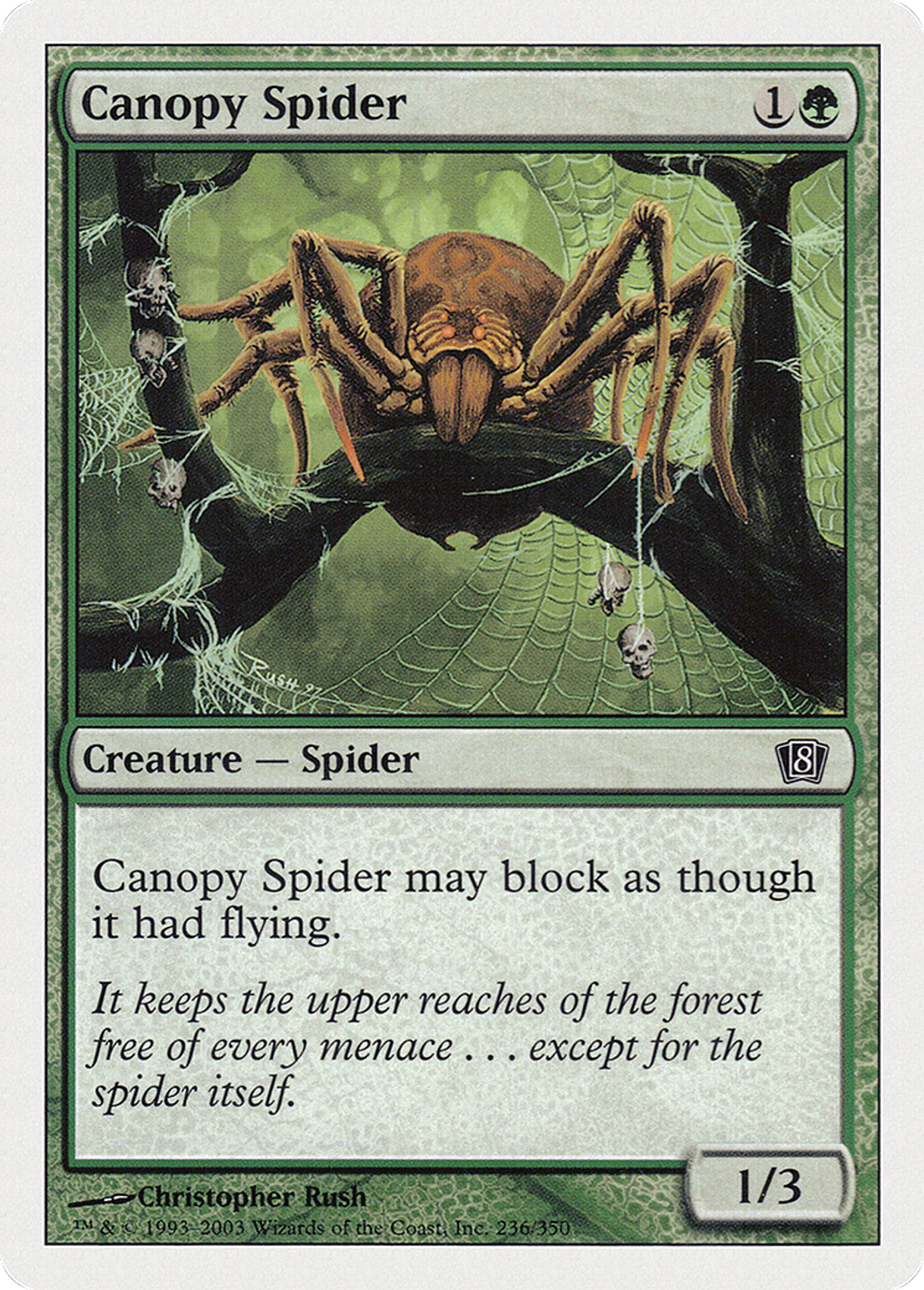 Canopy Spider — Eighth Edition — Magic: The Gathering