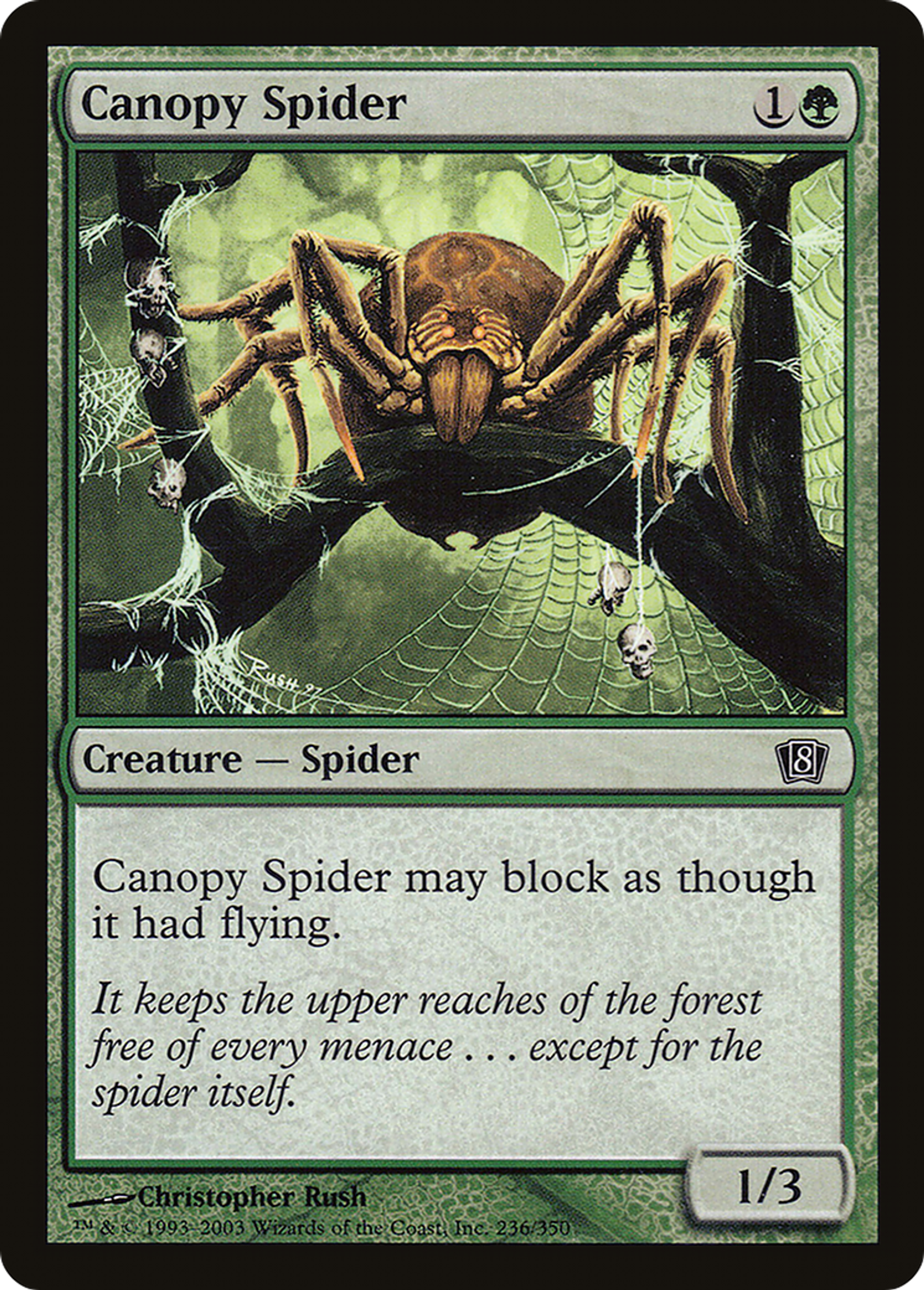 Canopy Spider — Eighth Edition — Magic: The Gathering