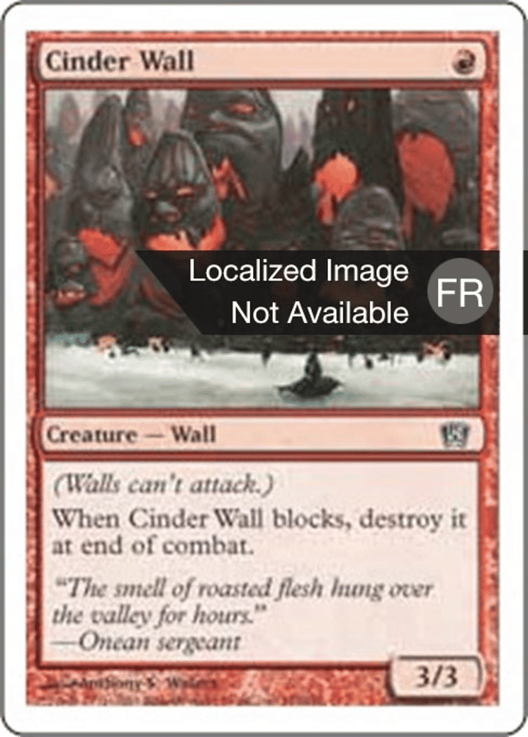 Mur de cendres — Eighth Edition — Magic: The Gathering