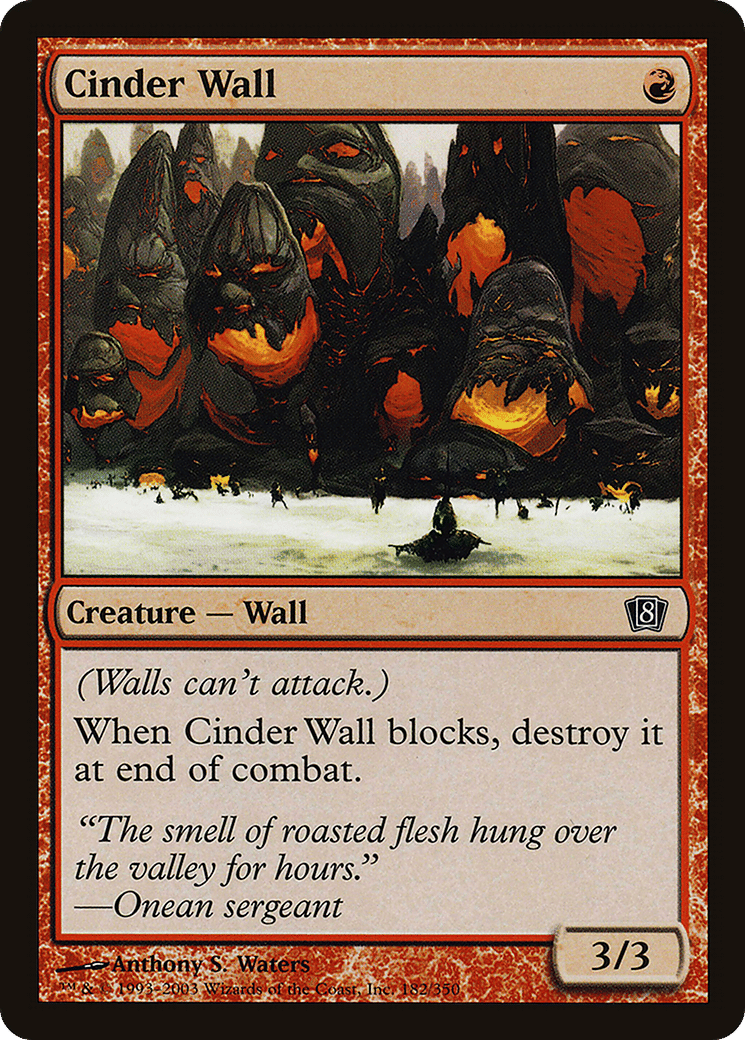 Cinder Wall — Eighth Edition — Magic: The Gathering