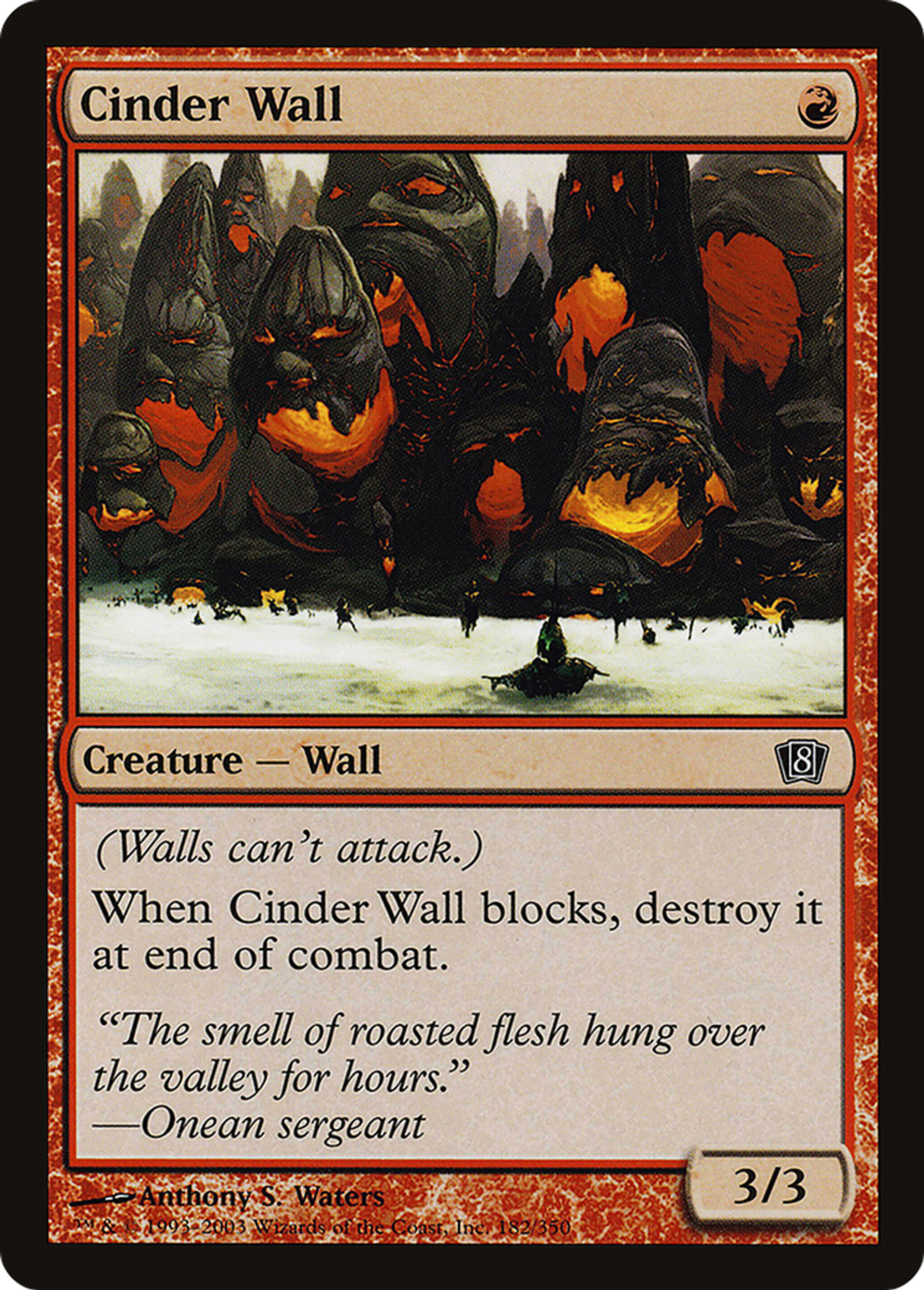 Mur de cendres — Eighth Edition — Magic: The Gathering