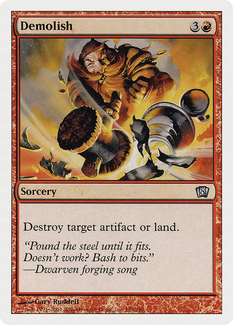 Demolish — Eighth Edition — Magic: The Gathering