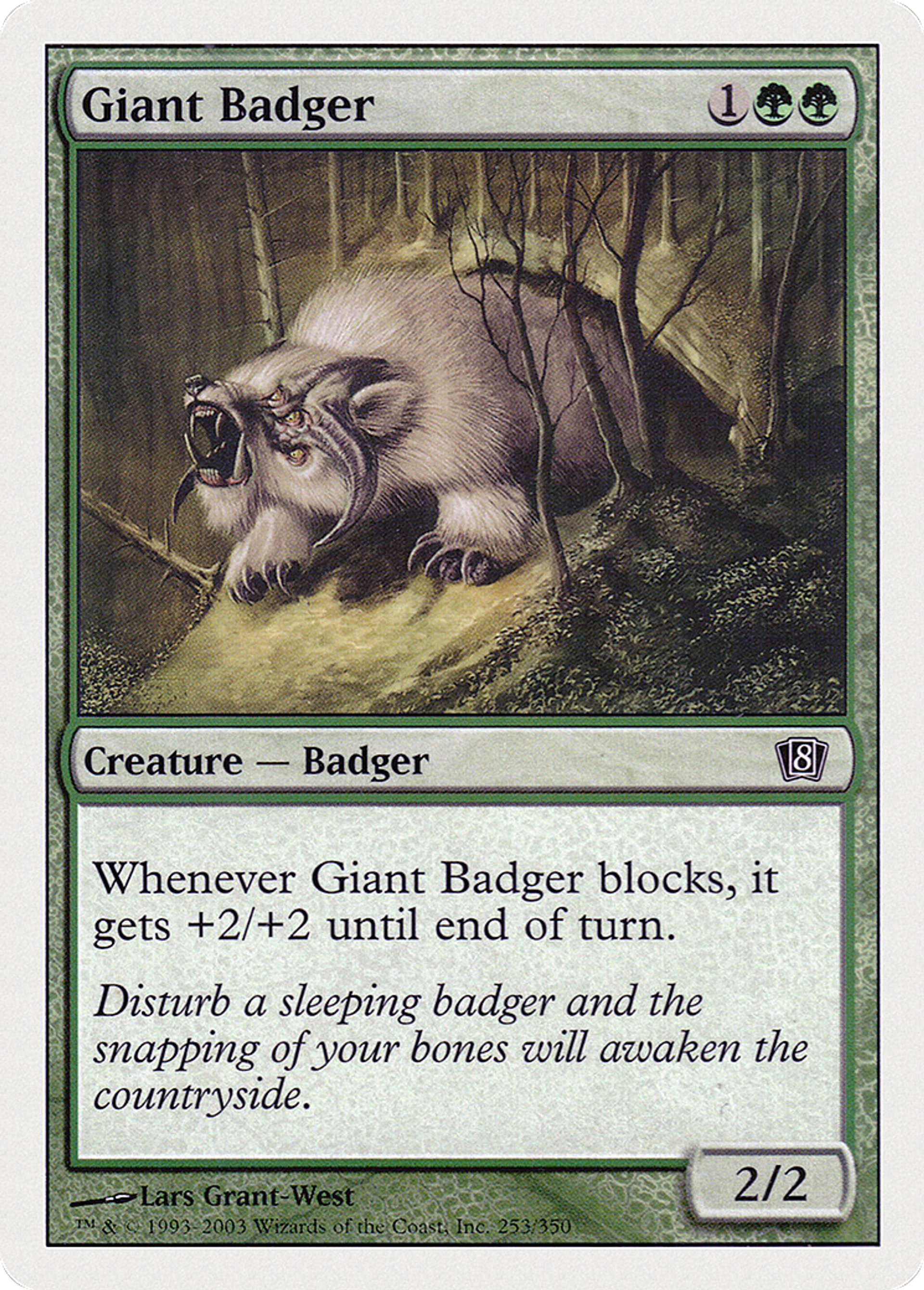 Blaireau géant — Eighth Edition — Magic: The Gathering
