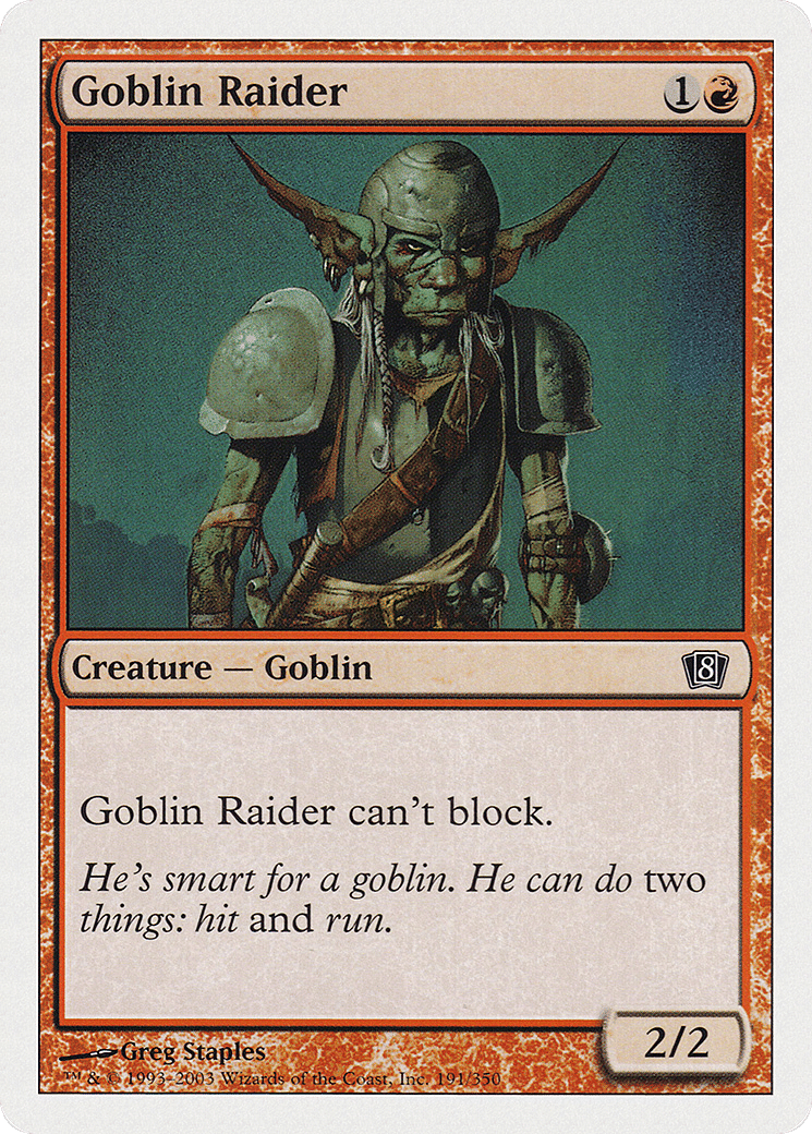 Goblin Raider — Eighth Edition — Magic: The Gathering
