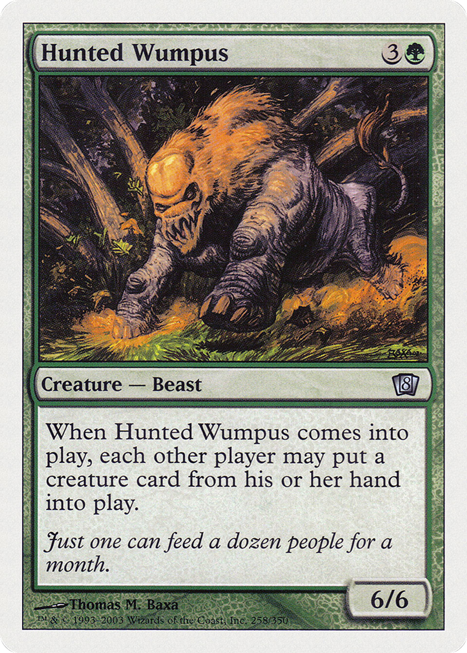 Hunted Wumpus — Eighth Edition — Magic: The Gathering