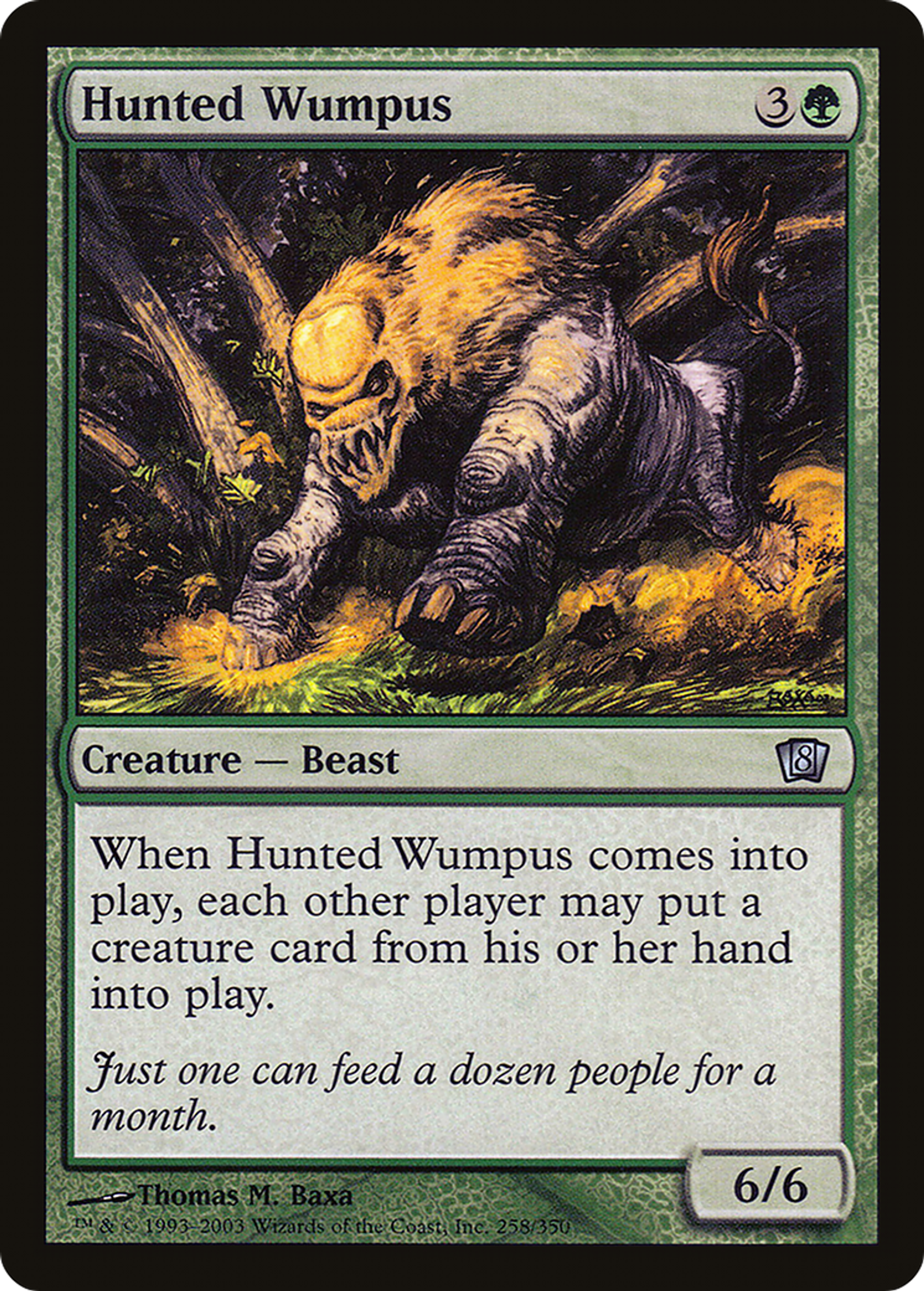 Hunted Wumpus — Eighth Edition — Magic: The Gathering