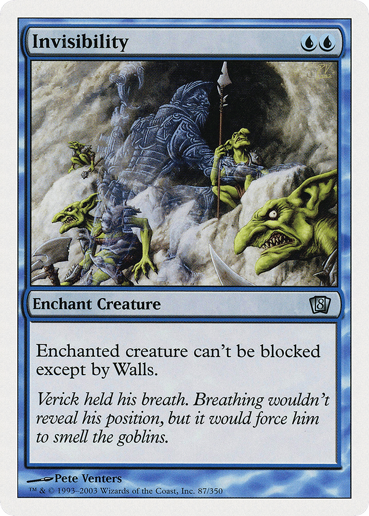 Invisibility — Eighth Edition — Magic: The Gathering