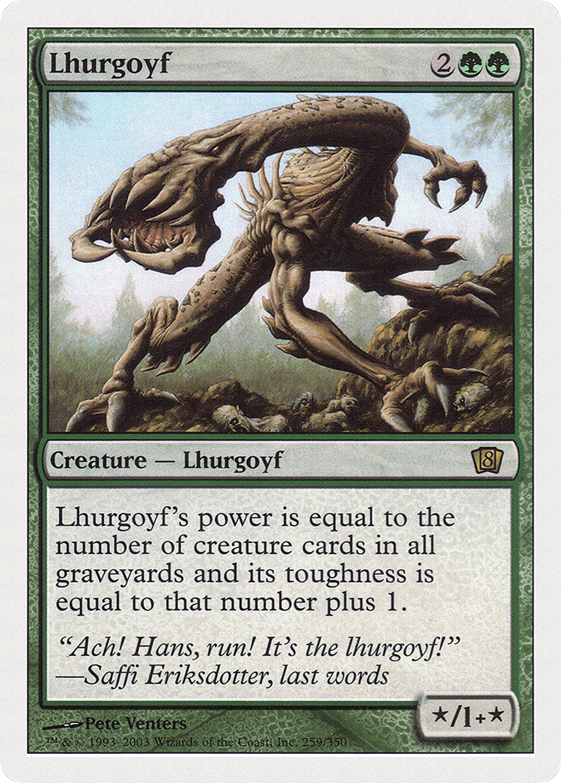 Lhurgoyf — Eighth Edition — Magic: The Gathering