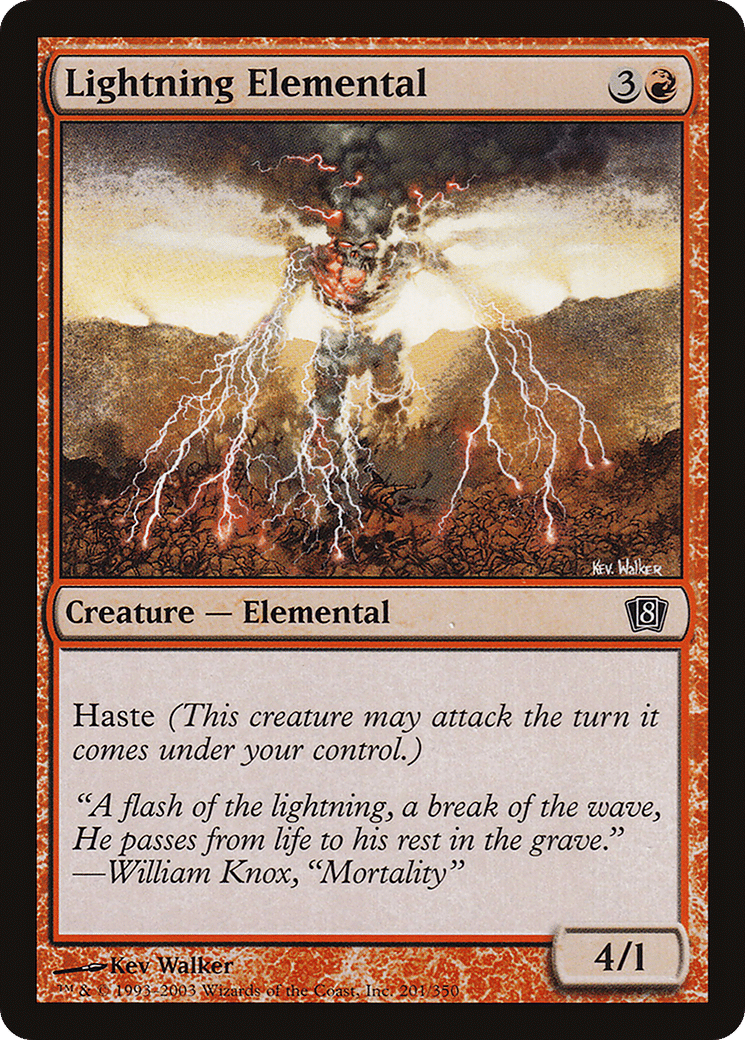 Lightning Elemental — Eighth Edition — Magic: The Gathering