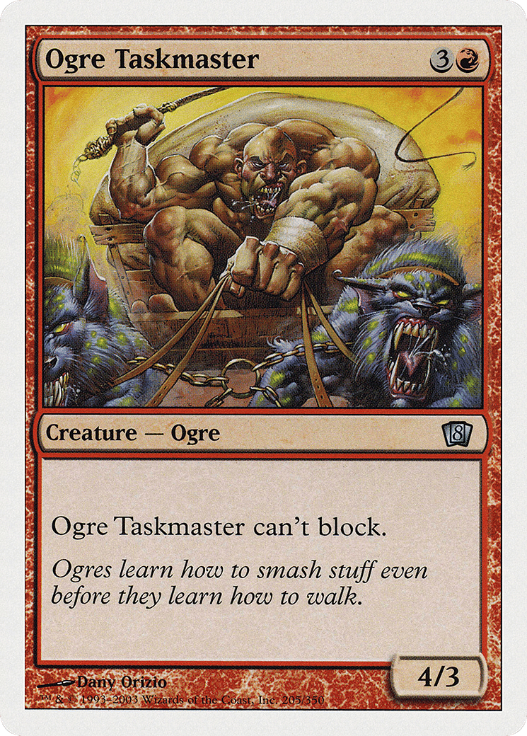 Ogre Taskmaster — Eighth Edition — Magic: The Gathering